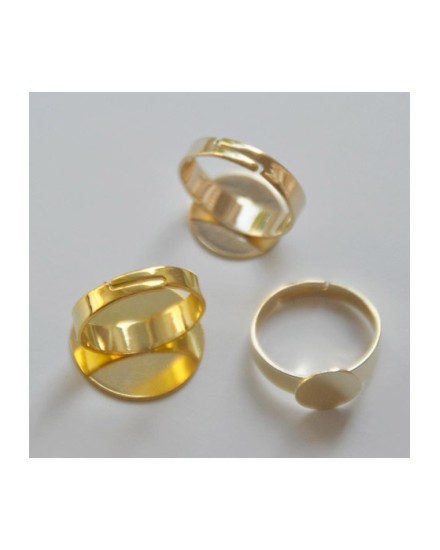 Ring blank gold plated D=20mm 5PCS