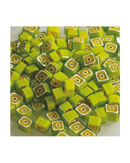 millefiori-slices square green 100g