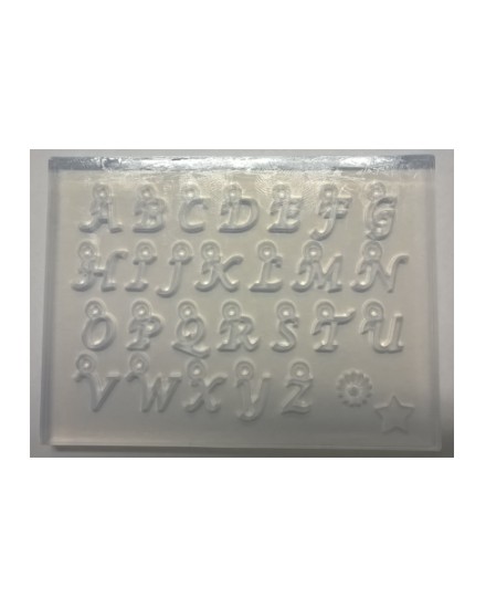 Alphabet mold, cursive