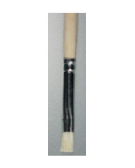 Brush with wooden shank